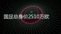 国足总身价2510万欧 武磊艾克森均400万
