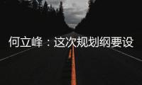 何立峰：这次规划纲要设置了5个方面20项主要指标