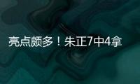 亮点颇多
！朱正7中4拿到11分1板2助 正负值+11