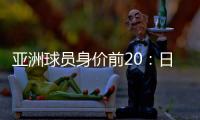 亚洲球员身价前20：日本8人入围 武磊排第9