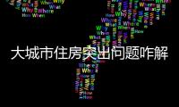 大城市住房突出问题咋解决？依靠这些工作来落实